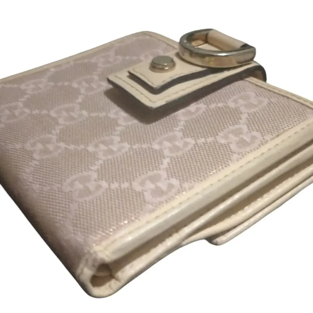 Authentic Gucci Pink and Silver D Ring Abby Compact Wallet - Picture 14 of 16